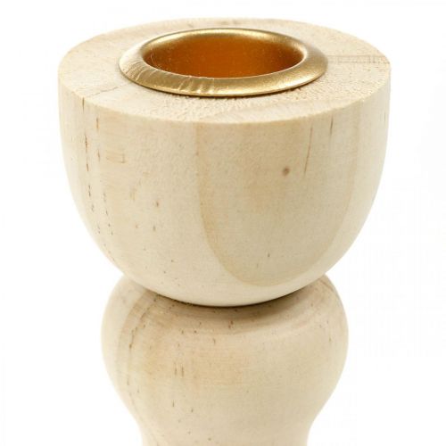 Artikel Kerzenhalter Holz Tischdeko für Stabkerzen H17cm 2St