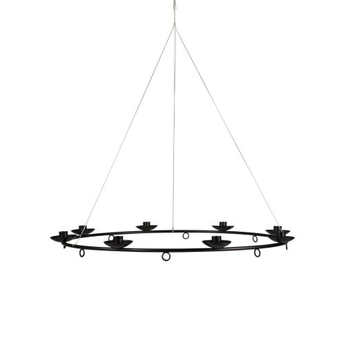 Artikel Kerzenleuchter Schwarz Hängeleuchter Stabkerzenhalter Ø39cm