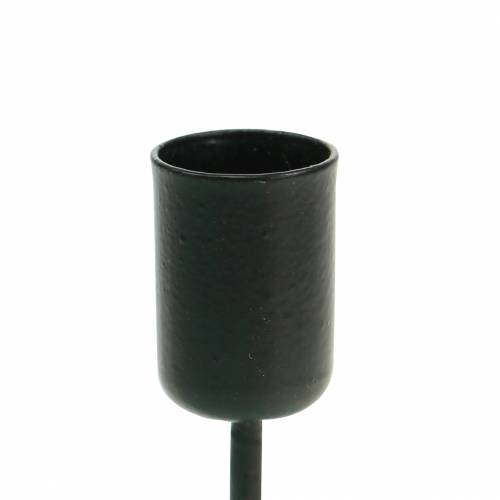Floristik24 Kerzenhalter klein Schwarz H7cm Ø12,5mm 8 St