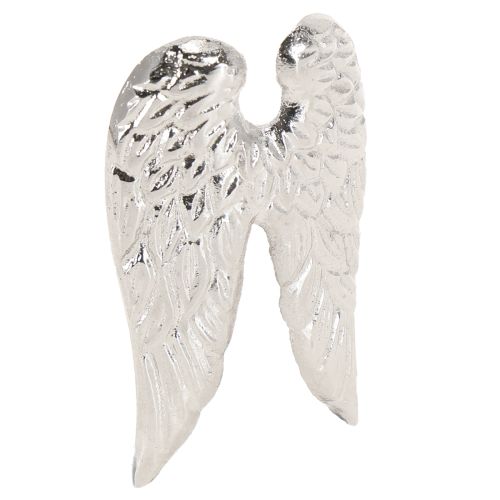 Kerzenpins Weihnachten Engelsflügel Silber 4×7cm 4 St