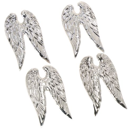Artikel Kerzenpins Weihnachten Engelsflügel Silber 4×7cm 4 St