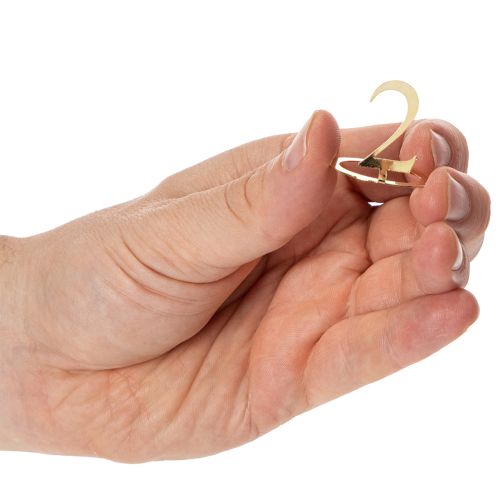 Kerzenring-Set aus Metall mit Zahlen für Stabkerzen, Ø 3 cm, gold, 4-teilig | Floristik24.at