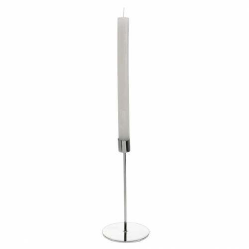 Floristik24 Kerzenständer Ø5cm H11cm Silbern 4St