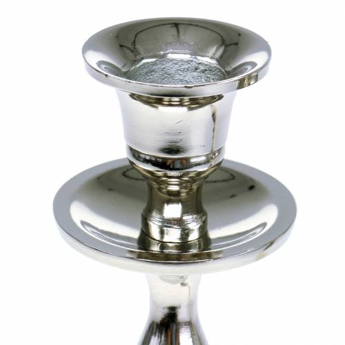 Floristik24 Kerzenständer Silber 2er Set H29cm