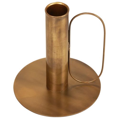 Floristik24 Kerzenständer Metall Kerzenleuchter Messing Optik Ø10cm