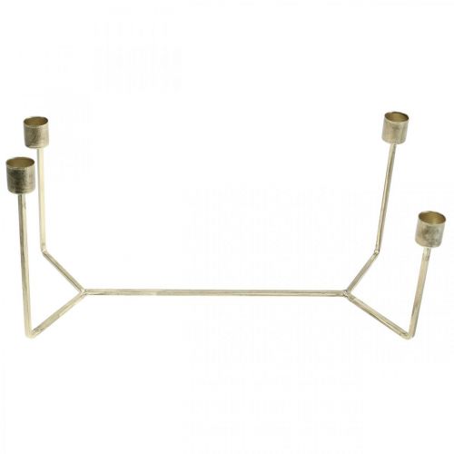 Artikel Kerzenständer für Kerzentablett Champagner Metall 37×17×18cm