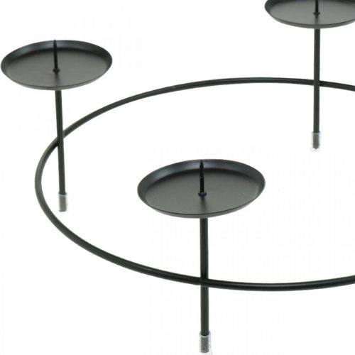 Artikel Kerzenständer für 4 Kerzen Schwarz Metall Kerzenhalter Ø28,5cm 2St