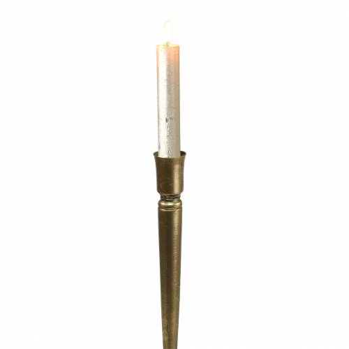 Floristik24 Kerzenhalter messingfarben Metall Antik-Optik Ø8cm H53,5cm