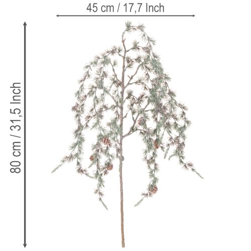 Künstlicher Kiefernzweig mit Zapfen 80cm Grün | Floristik24.at