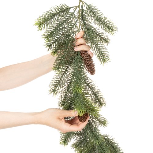 Künstliche Kieferngirlande mit Zapfen 190 cm Grün | Floristik24.at