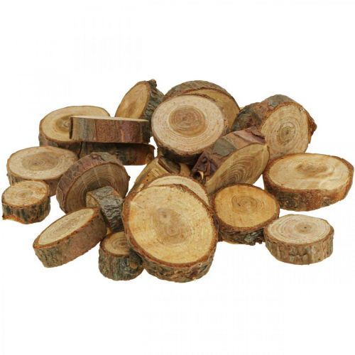 Floristik24 Holzscheiben Deko Streudeko Holz Kiefer Rund Ø3-4cm 500g