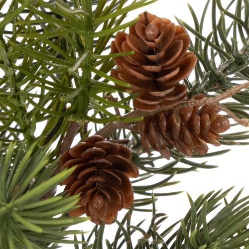 Künstlicher Weihnachtszweig mit Tannenzapfen 38cm Grün | Floristik24.at