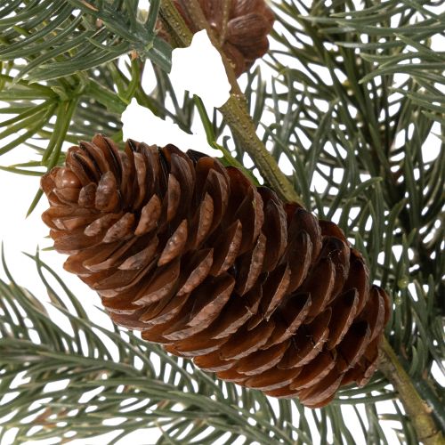Künstlicher Tannenzweig mit Zapfen 41 cm Grün | Floristik24.at