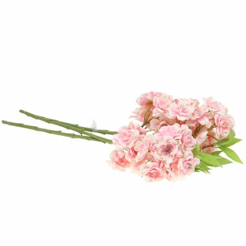 Floristik24 Kirschblütenzweig Rosa 44cm 3St