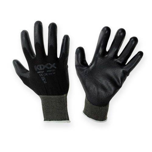 Floristik24 Kixx Nylon Gartenhandschuhe Gr.10 Schwarz