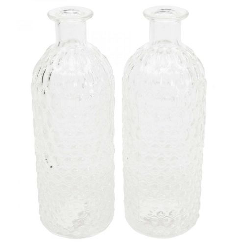 Artikel Kleine Glasvase Vase Wabenoptik Dekovase Glas H20cm 6St