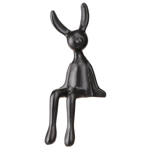 Artikel Kleiner Osterhase Kantenhocker Metall Schwarz 9×9×21cm