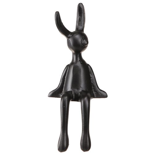 Artikel Kleiner Osterhase Kantenhocker Metall Schwarz 9×9×21cm