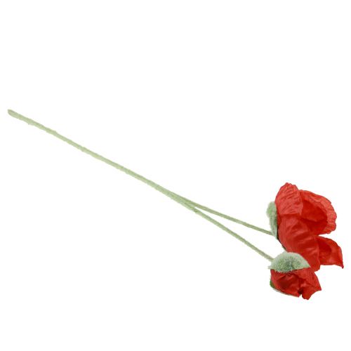 Artikel Künstliche Blumen Mohn Rot 67cm