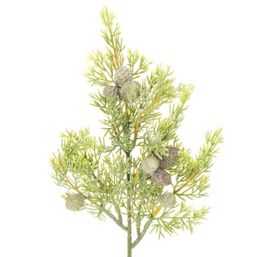 Konifere Kunstzweig mit Zapfen, 39 cm, Grün, 4er-Set, für Tischdekoration