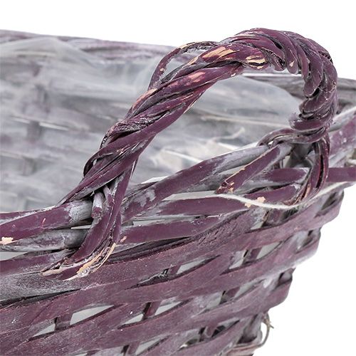 Floristik24 Korb eckig 29cm x 23cm H10cm Dunkellila