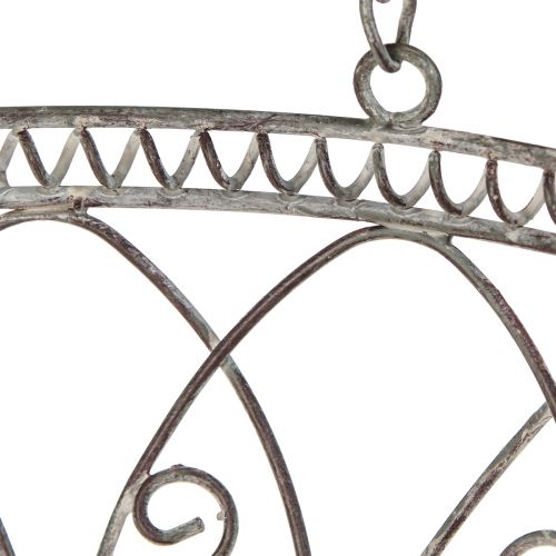 Floristik24 Korb zum Hängen Metall Blumenampel Antik Optik Ø25cm H56cm
