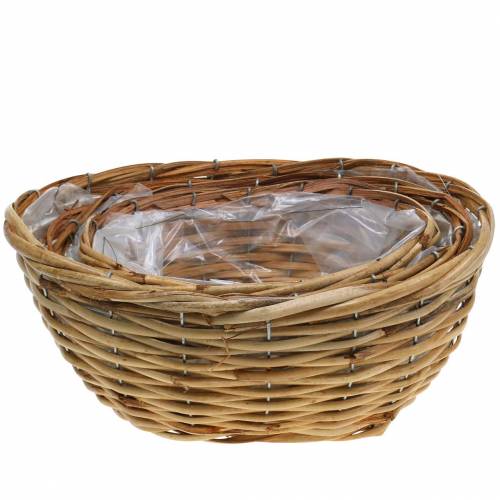 Floristik24 Korb Blumenkorb x3 oval Set mit drei Größen sehr stabil