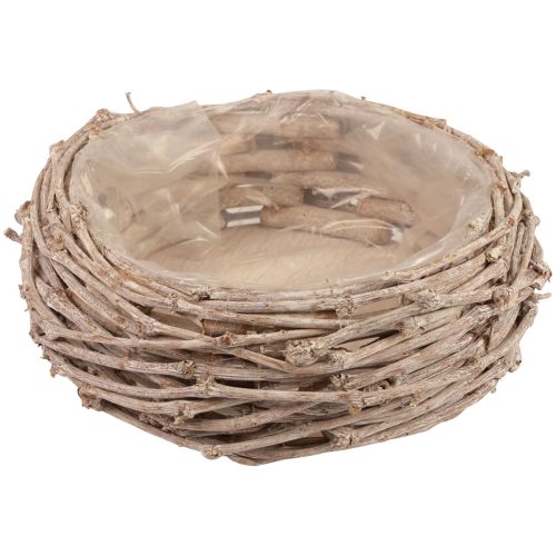 Floristik24 Korb Weidenkorb Pflanzkorb Weiß gewaschen Ø25cm H11cm