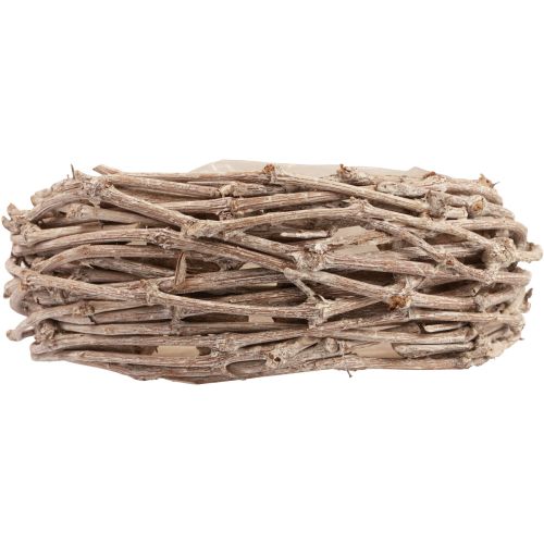Floristik24 Korb Weidenkorb Pflanzkorb Weiß gewaschen Ø25cm H11cm