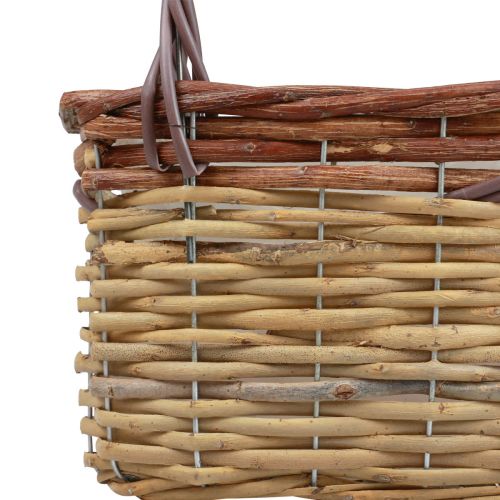 Artikel Korb mit Henkeln Pflanzkorb Handtasche Braun 27×15×15cm