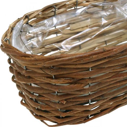 Floristik24 Blumenkorb, Korb zum Bepflanzen, Blumendeko Natur L31cm H11,5cm