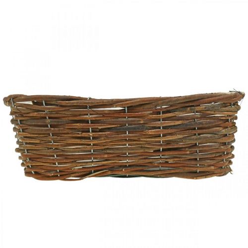 Floristik24 Korb zum Bepflanzen, Blumenschmuck, Holzkorb Natur L35cm 11,5cm