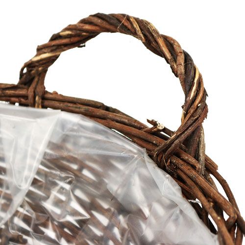 Floristik24 Korbschale Ø18cm rund ungeschält