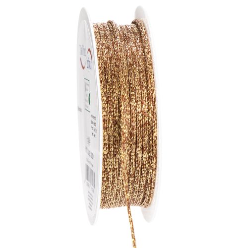 Dekokordel auf Rolle 3 mm x 20 m in Gold für Basteln und Dekoration