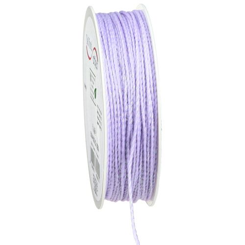 Floristik24 Kordel mit Glimmer Lila Dekokordel irisierend 15mm 50m