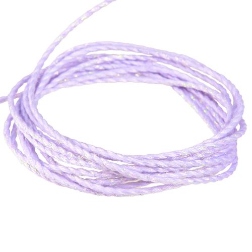 Artikel Kordel mit Glimmer Lila Dekokordel irisierend 15mm 50m