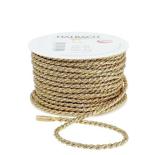 Floristik24 Kordelband Gold 4mm 25m