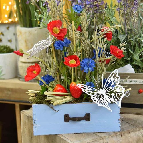 Floristik24 Kornblume Künstliche Wiesenblumen in Blau 55cm 6St