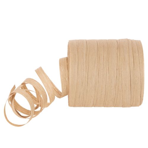 Kräuselband Baumwolle Beige 10mm x 100m Geschenkdekoration bestellen | Floristik24.at