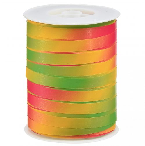 Kräuselband Bunt Farbverlauf Geschenkband Grün, Gelb, Pink 10mm 250m