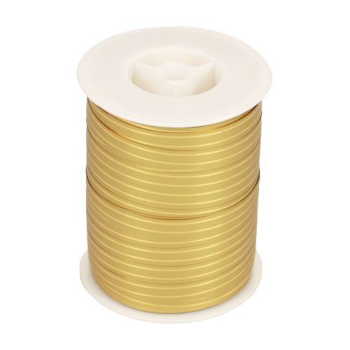 Artikel Kräuselband Geschenkband Schleifenband Gold mit Goldstreifen 10mm 250m