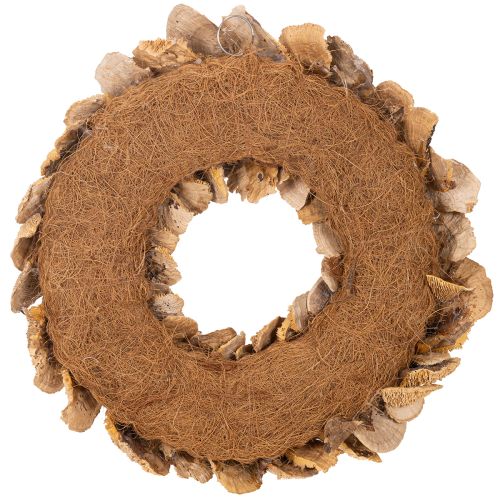 Baumschwamm-Kranz Natur 37 cm für Wand- oder Türdekoration | Floristik24.at