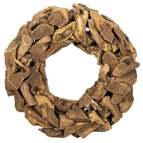 Dekokranz aus Naturholz, rund, 35 cm, braun, für Innenbereiche bestellen | Floristik24.at