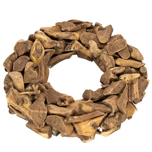 Dekokranz aus Naturholz, rund, 35 cm, braun, für Innenbereiche | Floristik24.at
