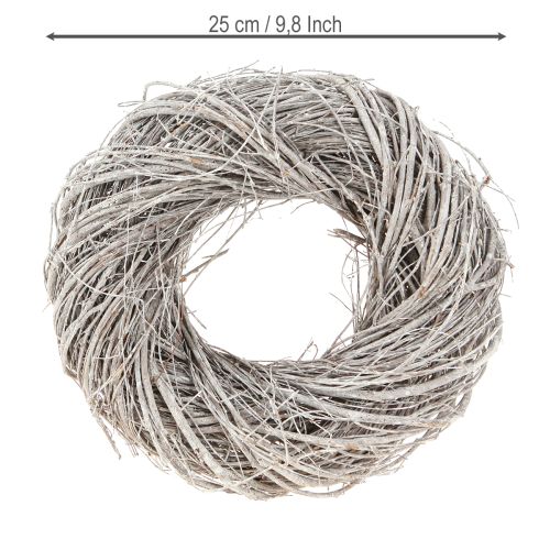 Artikel Kranz Ulme Weiß Dekokranz Geweißter Naturkranz Ø25cm