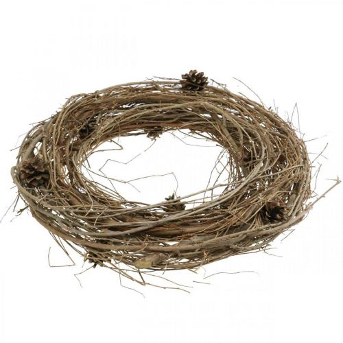Floristik24 Kranz aus Zweigen Ulme Naturkranz Dekokranz Natur Ø45cm