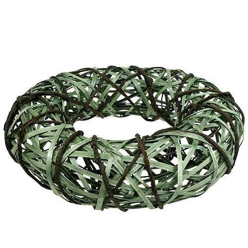 Floristik24 Kranz mit Weide und Rinde groß Grün Ø45cm