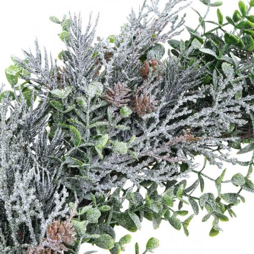 Floristik24 Weihnachtskranz Adventskranz Künstlich Beschneit Ø30cm
