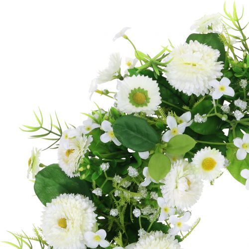 Artikel Blumenkranz Deko Weiß Bellis Türkranz Seidenblumen Ø30cm