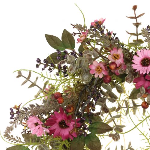 Artikel Blumenkranz mit Gänseblümchen und Beeren Altrosa Ø30cm